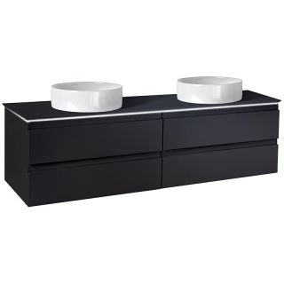 Тумба под раковину Jacob Delafon Madeleine EB2085-J53 120 см со столешницей и светодиодной подсветкой чёрный матовый